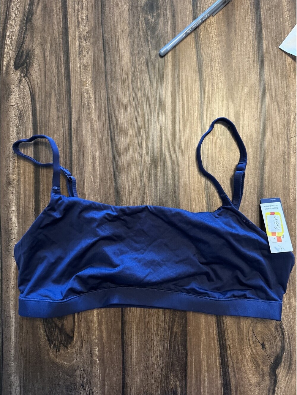 Gap Super Stretch Scoop Bralette Blue Women Size M NWT